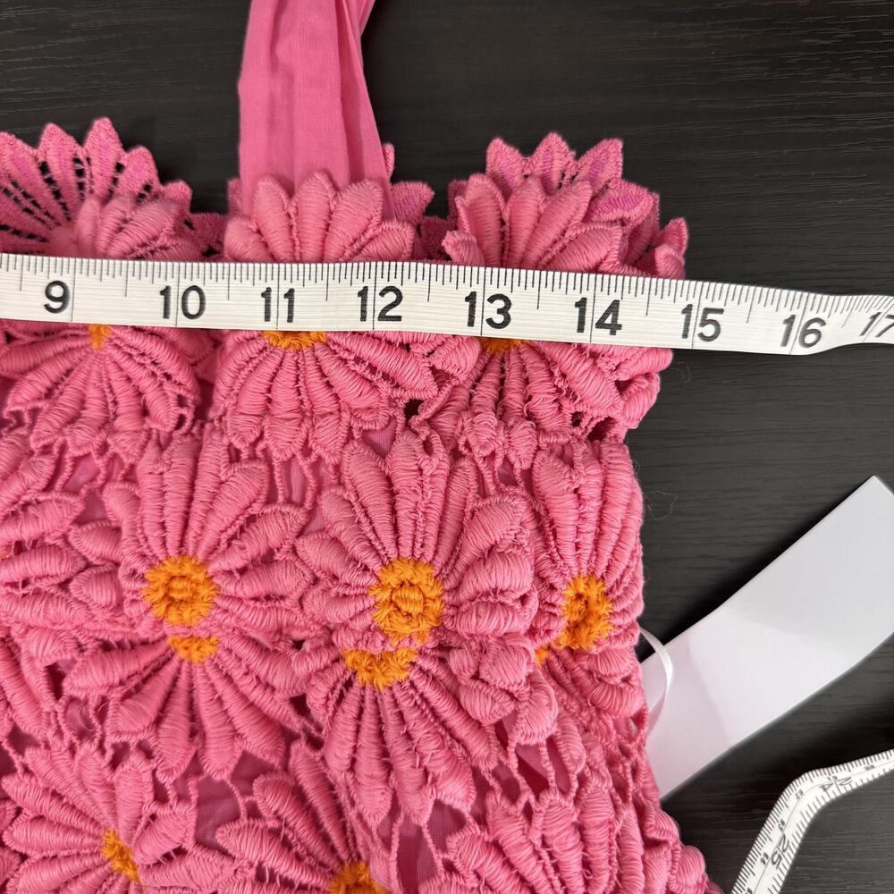 J.Marie Lele Dress Women XS Maxi Pink Daisy Floral Boho Sundress Tie Strap NEW - Picture 9 of 11